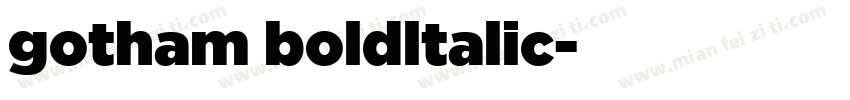 gotham boldltalic字体转换